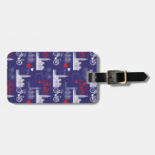 London Landmarks Pattern Bagagelabel (Voorkant horizontaal)
