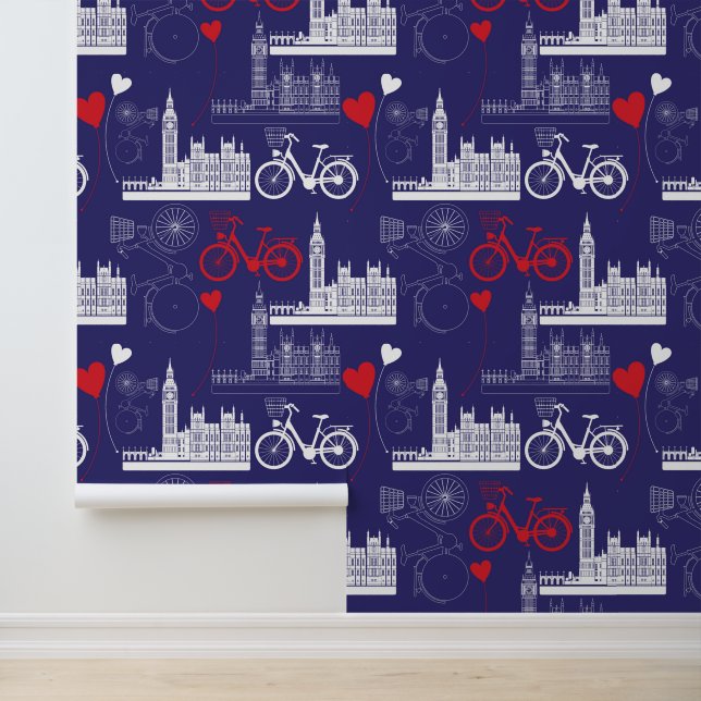 London Landmarks Pattern Behang (Applicatie)