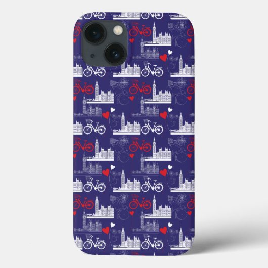 London Landmarks Pattern Case-Mate iPhone Case (Achterkant)