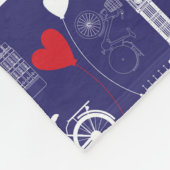 London Landmarks Pattern Fleece Deken (Hoek)