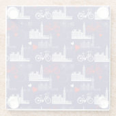 London Landmarks Pattern Glazen Onderzetter (Achterkant)