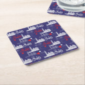 London Landmarks Pattern Kartonnen Onderzetters (Schuin)