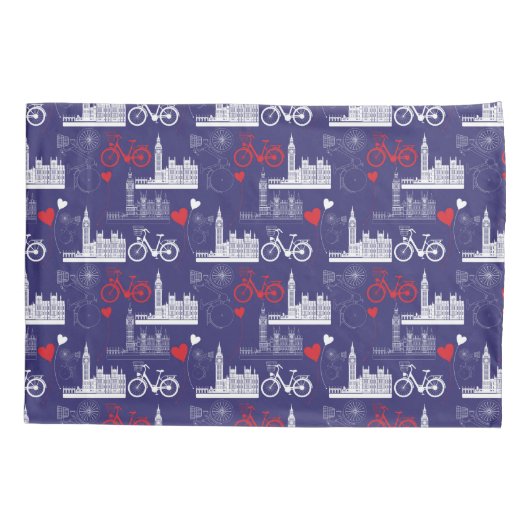London Landmarks Pattern Kussensloop (Achterkant-Links)