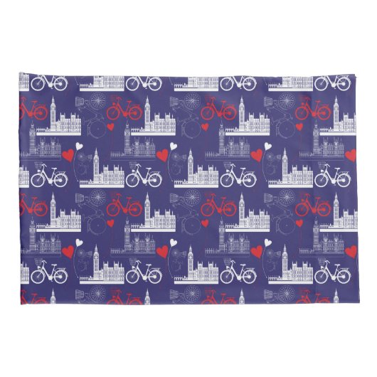 London Landmarks Pattern Kussensloop (Achterkant-Rechts)