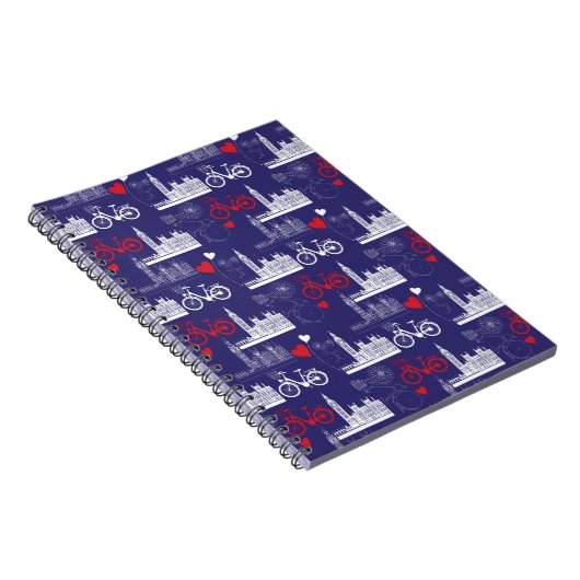 London Landmarks Pattern Notitieboek (Rechterzijde)