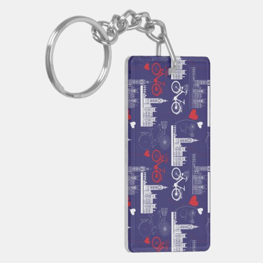 London Landmarks Pattern Sleutelhanger (Voorkant Links)