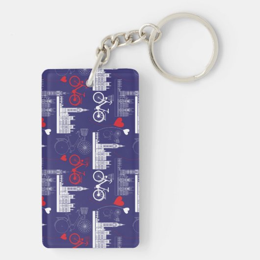 London Landmarks Pattern Sleutelhanger (achterkant)