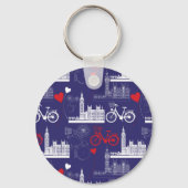 London Landmarks Pattern Sleutelhanger (Voorkant)