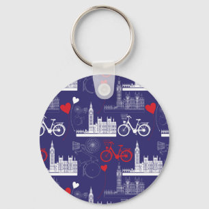 London Landmarks Pattern Sleutelhanger