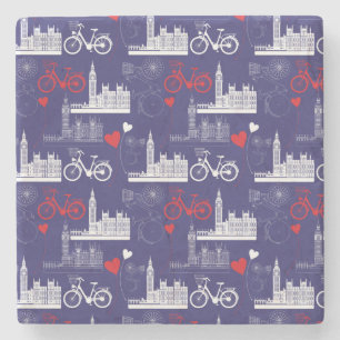 London Landmarks Pattern Stenen Onderzetter