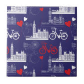 London Landmarks Pattern Tegeltje (Voorkant)