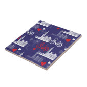 London Landmarks Pattern Tegeltje (Zijkant)