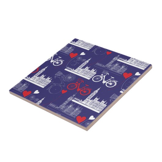 London Landmarks Pattern Tegeltje (Zijkant)