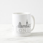 London Landmarks Stylized Skyline Coffee Mok (Voorkant rechts)