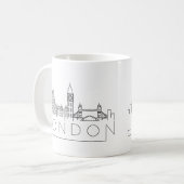 London Landmarks Stylized Skyline Coffee Mok (Voorkant links)