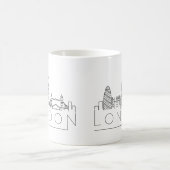 London Landmarks Stylized Skyline Coffee Mok (Center)