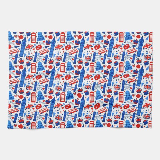 London Landmarks Theedoek (Horizontaal)