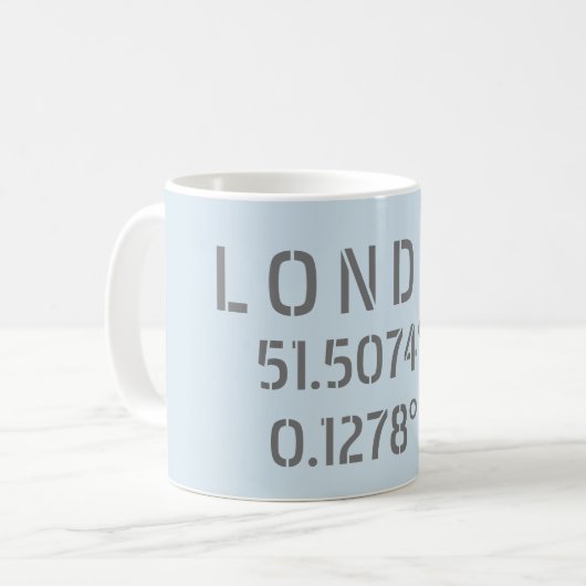 London Latitude Longitude Mok (Voorkant links)