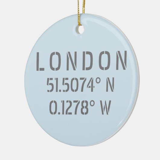 London Latitude & Longitude persoonlijk Keramisch Ornament (Links)