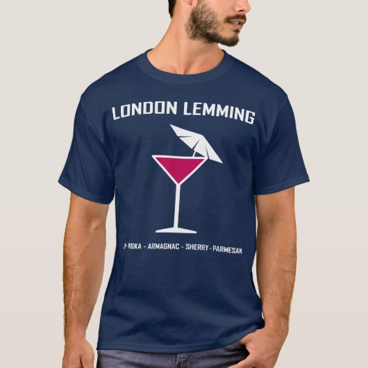London Lemming Cocktail Johnny English Movie famil T-shirt (Voorkant)