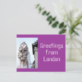 London Lion Statue Briefkaart (Staand voorkant)
