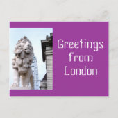 London Lion Statue Briefkaart (Voorkant)