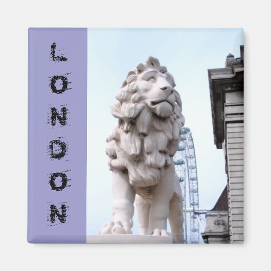 London Lion Statue Magneet (Voorkant)