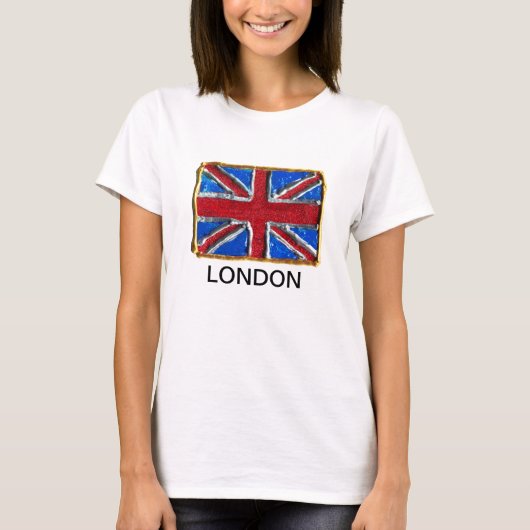 London - London Logo Union Jack British flag T-shirt (Voorkant)