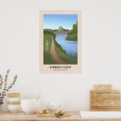 London Loop Lange Afstand Wandelpad Reisposter Poster (Keuken)