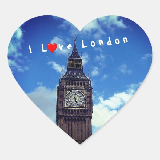 London Love Hart Sticker (Voorkant)