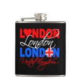 London maatkolf heupfles (Voorkant)