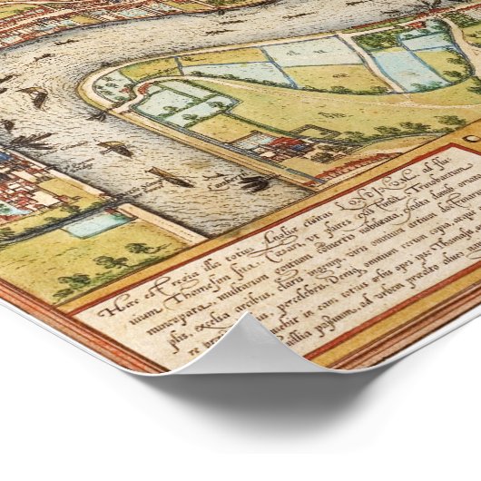 London Map 1572 Poster (Hoek)