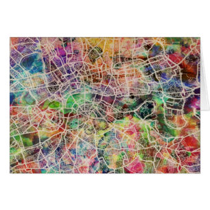 London Map Art Waterverf