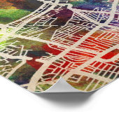 London Map Art Waterverf Poster (Hoek)
