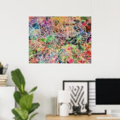 London Map Art Waterverf Poster (Thuiskantoor)
