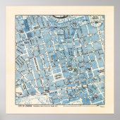 London Map - Marylebone, Baker Street Poster (Voorkant)