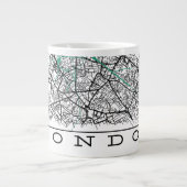 London Map Mug Grote Koffiekop (Voorkant)