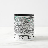 London Map Mug Mok (Midden)