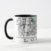 London Map Mug Mok (Links)