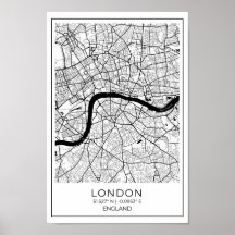 London Map Poster - London Wall Art