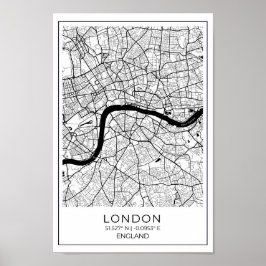 London Map Poster - London Wall Art