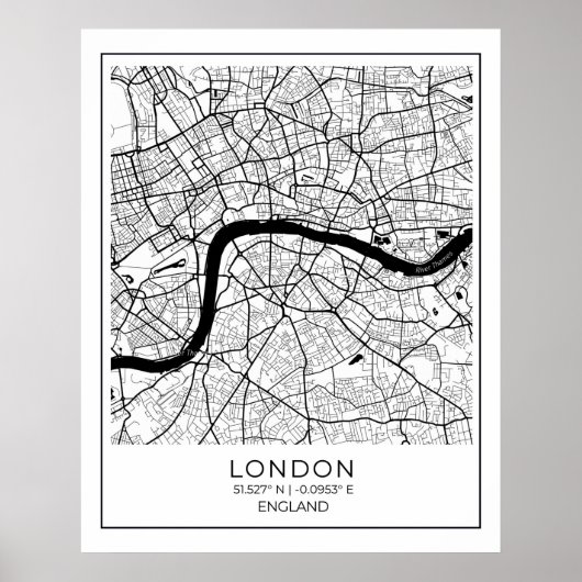 London Map Poster - London Wall Art  Decor (Voorkant)