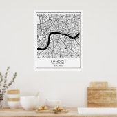London Map Poster - London Wall Art  Decor (Keuken)
