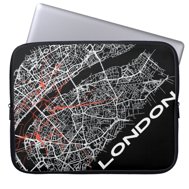 London mapped laptop bags laptop sleeve (Voorkant)