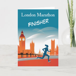 London Marathon Finisher Felicitatiekaart Kaart