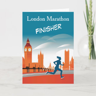 London Marathon Finisher feliciteert Kaart