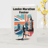 London Marathon Finisher feliciteert Kaart (Gele Bloem)