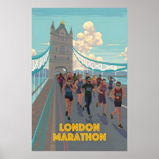 London Marathon Reisposter Poster (Voorkant)