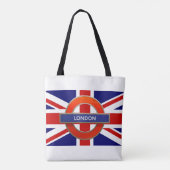 London Metro Sign Britse vlag Tote Bag (Achterkant)