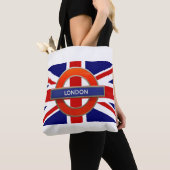 London Metro Sign Britse vlag Tote Bag (Dichtbij)